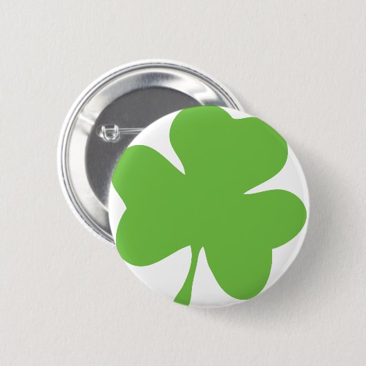 Badge Rond 5 Cm shamrock vert (Devant & derrière)
