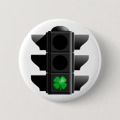 Badge Rond 5 Cm shamrock vert. (Devant)