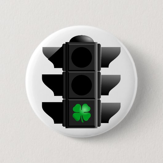 Badge Rond 5 Cm shamrock vert. (Devant)