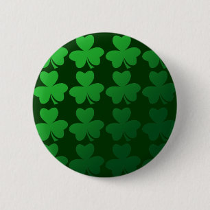 Badge Rond 5 Cm Shamrocks