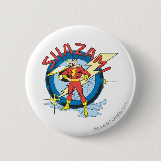 Badge Rond 5 Cm Shazam (Devant)
