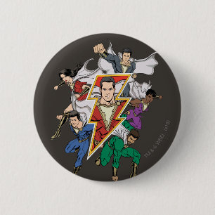 Badge Rond 5 Cm SHAZAM !   Shazam Family Graphic