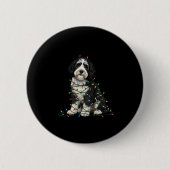Badge Rond 5 Cm Sheepadoodle Christmas I'm Fine Everything Is Fine (Devant)