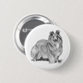 Badge Rond 5 Cm Sheltie (Devant & derrière)