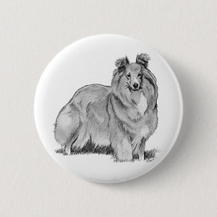 Badge Rond 5 Cm Sheltie