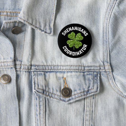 Badge Rond 5 Cm Shenanigans Coordonnateur Funny St Patrick's Day (En situation)