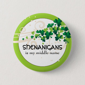 Badge Rond 5 Cm Shenanigans, mon bouton de prénom