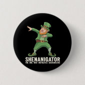 Badge Rond 5 Cm Shenanigator Dabbing Leprechaun St Patrick's Day (Devant)