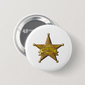 Badge Rond 5 Cm Shérif (Devant & derrière)