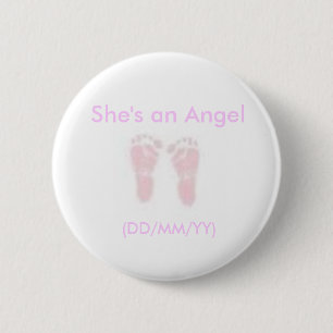 Badge Rond 5 Cm Shes un bouton d'ange
