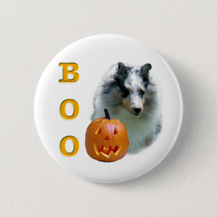 Badge Rond 5 Cm Shetland Sheepdog (merle) Boo