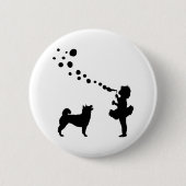 Badge Rond 5 Cm Shiba Inu (Devant)