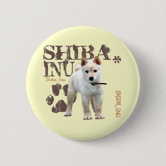 Badge Rond 5 Cm Shiba Inu (Devant)