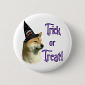 Badge Rond 5 Cm Shiba Inu Trick (Devant)