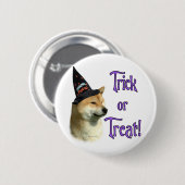 Badge Rond 5 Cm Shiba Inu Trick (Devant & derrière)