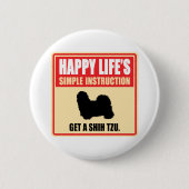 Badge Rond 5 Cm Shih Tzu (Devant)