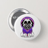 Badge Rond 5 Cm Shih Tzu Princesse (Devant & derrière)