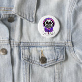 Badge Rond 5 Cm Shih Tzu Princesse (En situation)