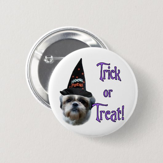 Badge Rond 5 Cm Shih Tzu Trick (Devant & derrière)