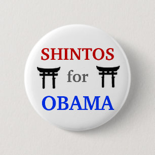 Badge Rond 5 Cm Shintos pour le bouton d'Obama 2012