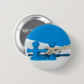Badge Rond 5 Cm Ship Double Bollard w Rope (Devant & derrière)