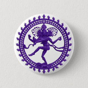 Badge Rond 5 Cm Shiva le danseur cosmique