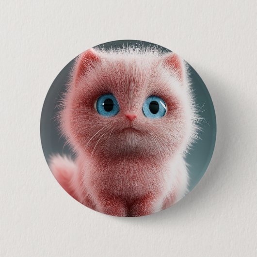 Badge Rond 5 Cm Shmu - Le chaton rose (Devant)