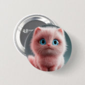 Badge Rond 5 Cm Shmu - Le chaton rose (Devant & derrière)