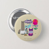 Badge Rond 5 Cm Shnitzel, Mung, Chowder et Truffes (Devant & derrière)