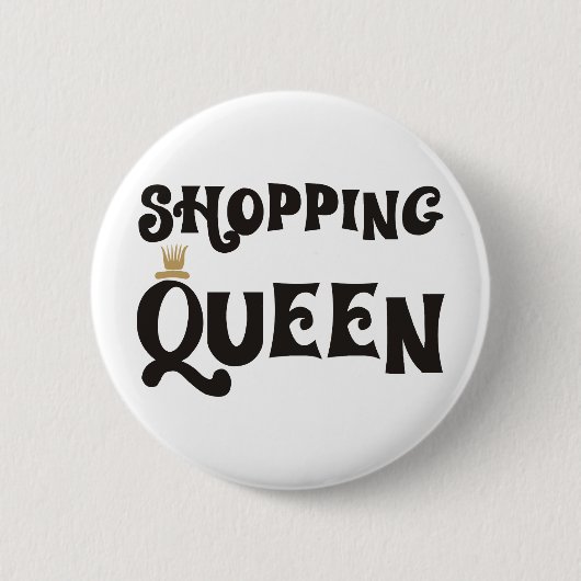Badge Rond 5 Cm shopping queen (Devant)
