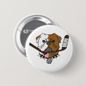 Badge Rond 5 Cm SHORESY Sudbury Bulldogs (Devant & derrière)