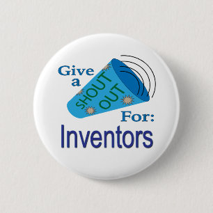 Badge Rond 5 Cm Shout Out for Inventors