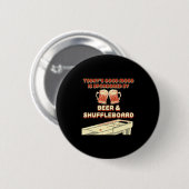 Badge Rond 5 Cm Shuffleboard Player Beer (Devant & derrière)
