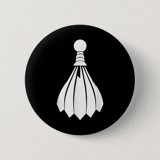 Badge Rond 5 Cm Shuttle Badminton Instructor  (Devant)