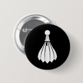 Badge Rond 5 Cm Shuttle Badminton Instructor  (Devant & derrière)