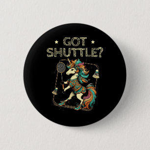 Badge Rond 5 Cm Shuttle Badminton Player Shuttle Racket