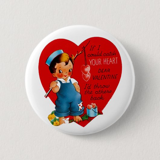 Badge Rond 5 Cm Si Je Pouvais Attraper Ton Coeur (Devant)