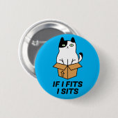 Badge Rond 5 Cm Si les ajustements d'I I repose le chat dans la (Devant & derrière)