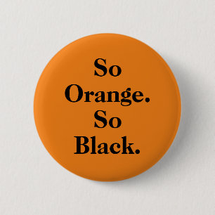 Badge Rond 5 Cm "Si orange. Bouton orienté ainsi de noir"