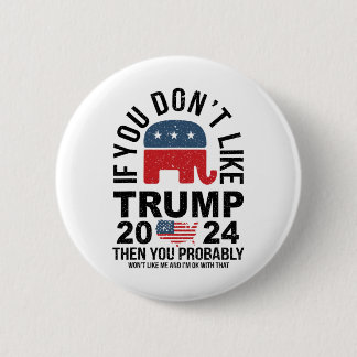 Badge Rond 5 Cm Si vous n'aimez pas Trump 2024, alors vous avez pr