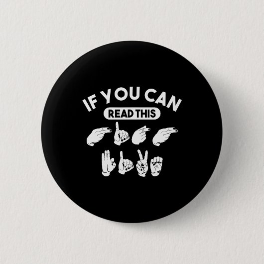 Badge Rond 5 Cm Si Vous Pouvez Lire Ce "High Five". Sensibilisatio (Devant)