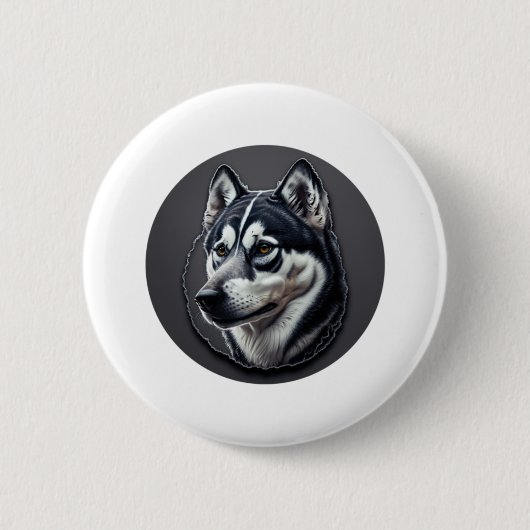 Badge Rond 5 Cm Sibérie noire (Devant)