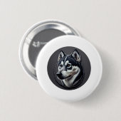 Badge Rond 5 Cm Sibérie noire (Devant & derrière)