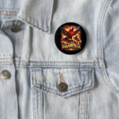 Badge Rond 5 Cm Siège écarlate (En situation)