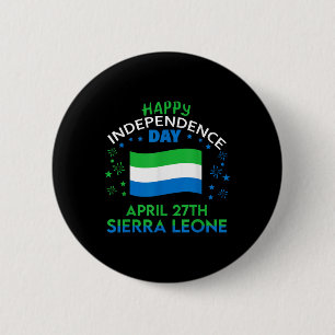 Badge Rond 5 Cm Sierra Leone 64e anniversaire de l'indépendance Si