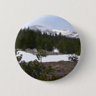 Badge Rond 5 Cm Sierra Nevada Montagnes et neige à Yosemite