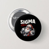 Badge Rond 5 Cm Sigma Claus Cool Père Noël Funny Noël Noël Noël Mè (Devant & derrière)