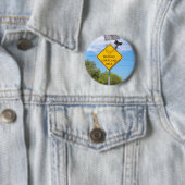 Badge Rond 5 Cm Signal Avertissement Petite Chouette Volante (En situation)