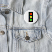 Badge Rond 5 Cm Signal de trafic Stop-Attention-Go Mod Stop Light  (En situation)