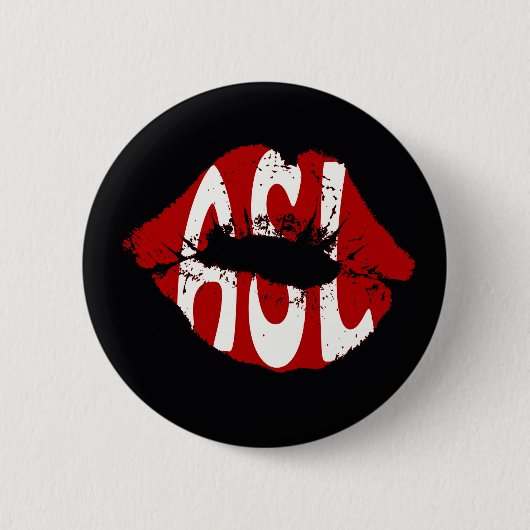 Badge Rond 5 Cm Signe américain Langauge d'amour (Devant)